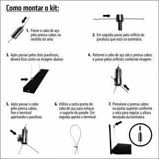 Kit para suspender luminária Led MBreda